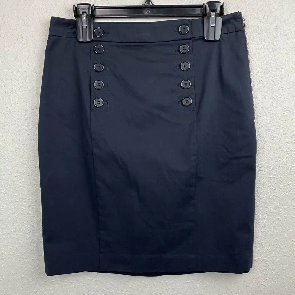 NWT Black LOFT Midi Skirt Size 10 Petite